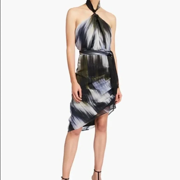 ONE33 SOCIAL MULTI COLOR HALTER TOP DRESS - Picture 1 of 16